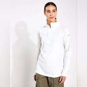 Women's Columbia Glacial IV Half Zip Pullover, White, Size Medium, Pre-owned